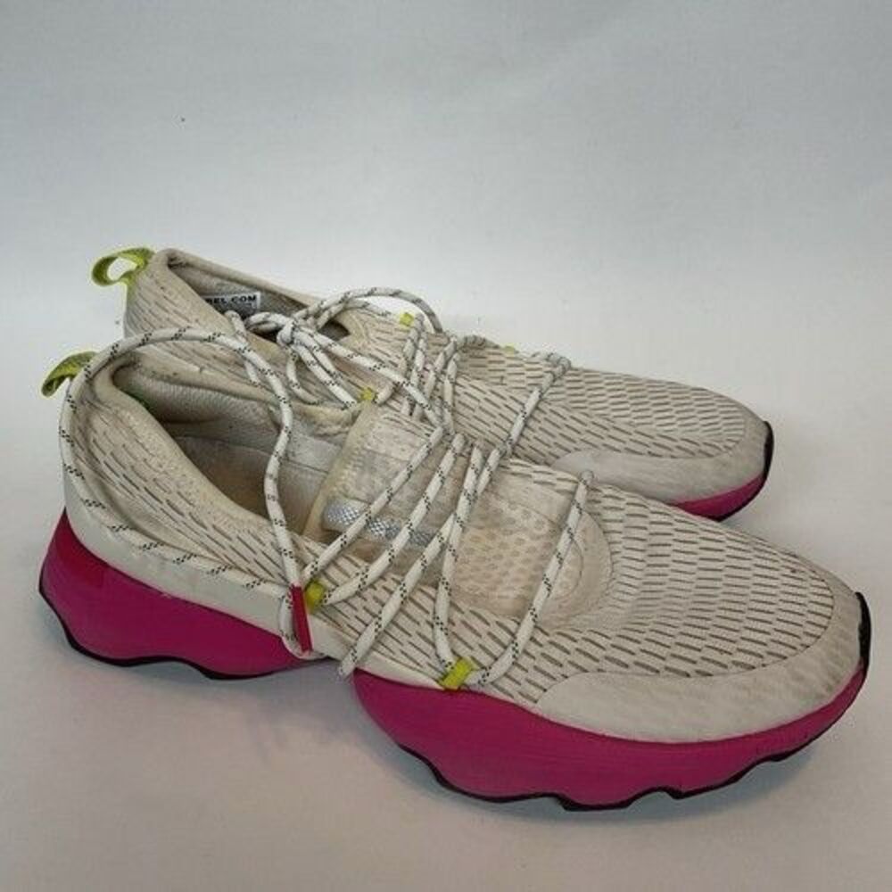 Sorel Kinetic Impact Pink/White Lace Up Cactus Sneakers Women 9.5 Vietnam Mesh - Picture 10 of 12